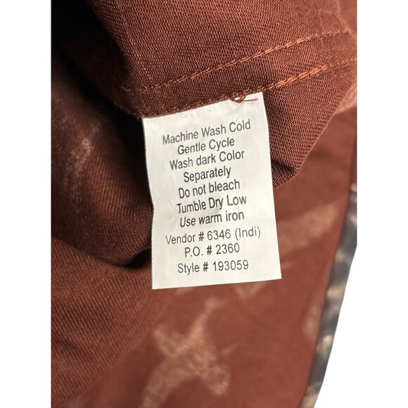 Bit & Bridle XL Mens Hunting-Themed Button-Up Shirt 100% Cotton Brown & Beige - Picture 5 of 7